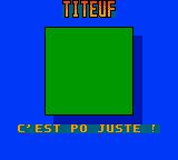 une photo d'Ã©cran de Titeuf sur Nintendo Game Boy Color